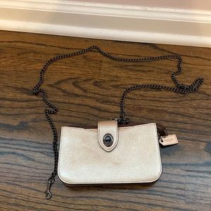 Coach clutch w/ crossbody strap